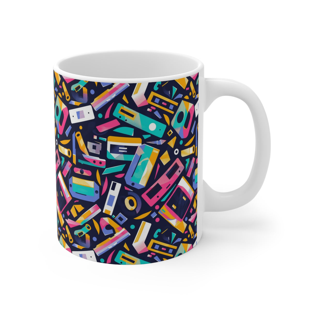 90s Retro Coffee Mug - Full Wrap Design 493