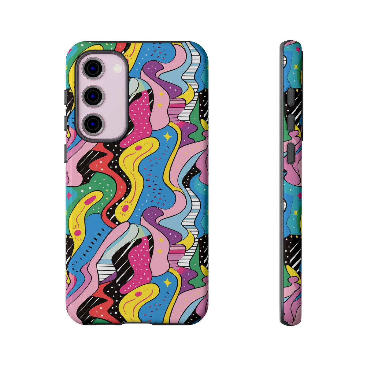 90s Themed Seamless Pattern Phone Case – Embrace Retro Style and Protection 275