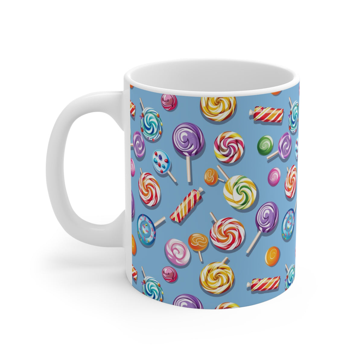 Colorful All-Over Candy Theme Coffee Mug Fun Ceramic Drinkware 135