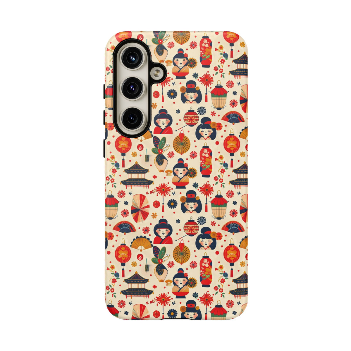 Japanese Pattern Phone Case – Elegant & Timeless Design for Your Phone 090