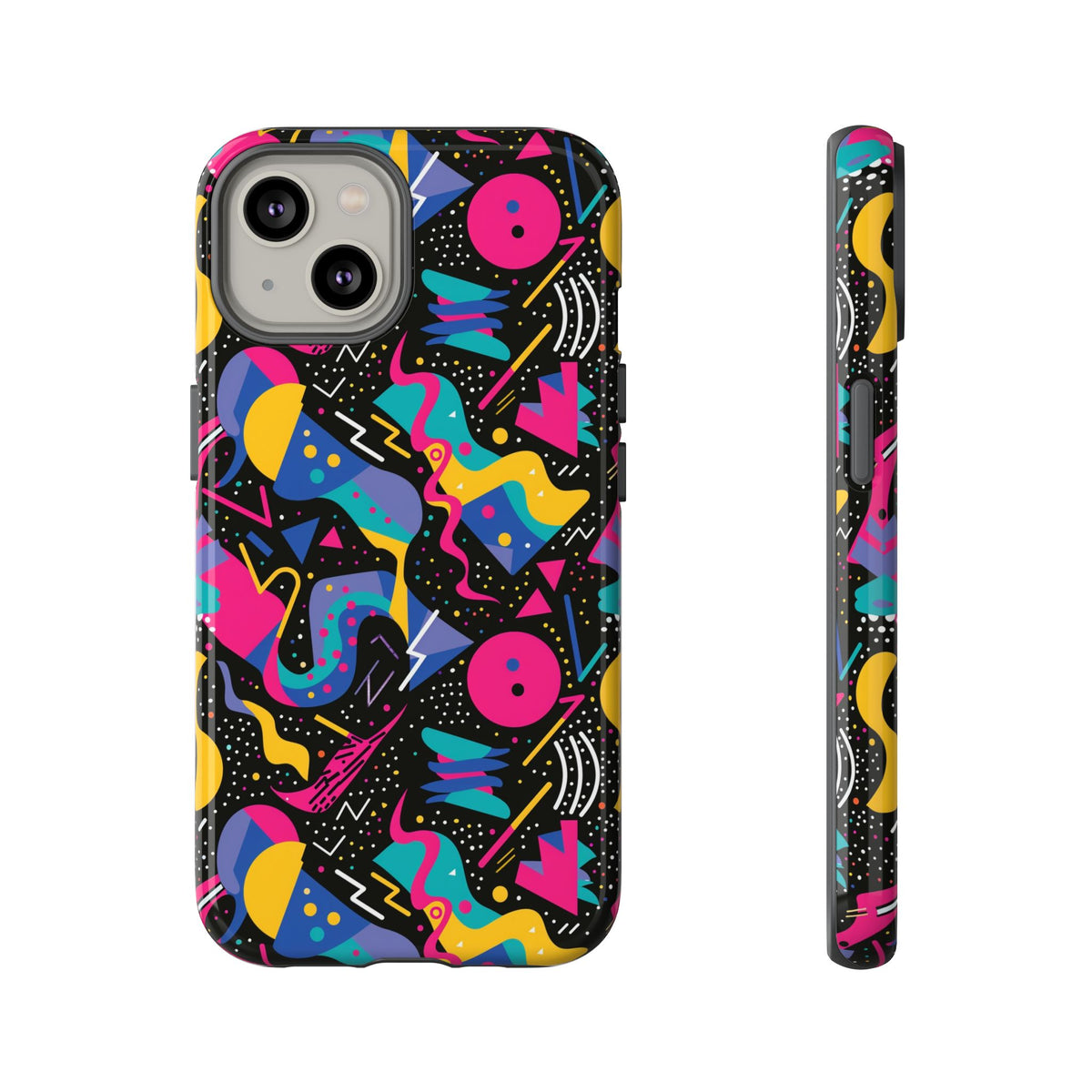 90s Themed Seamless Pattern Phone Case – Embrace Retro Style and Protection 302