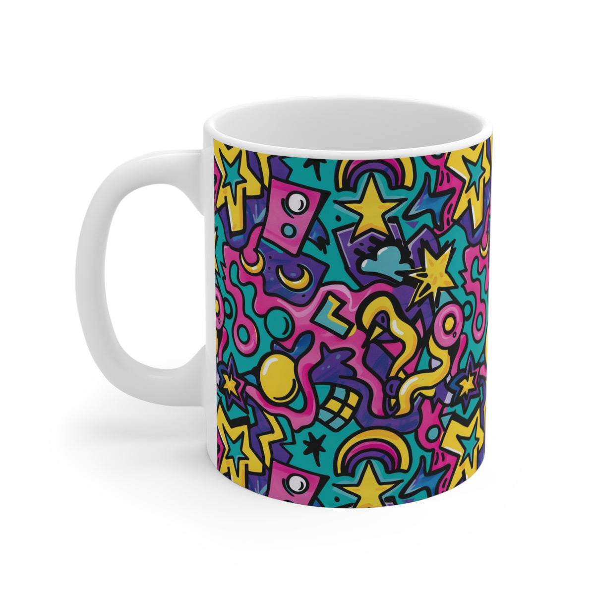 90s Retro Coffee Mug - Full Wrap Design 047