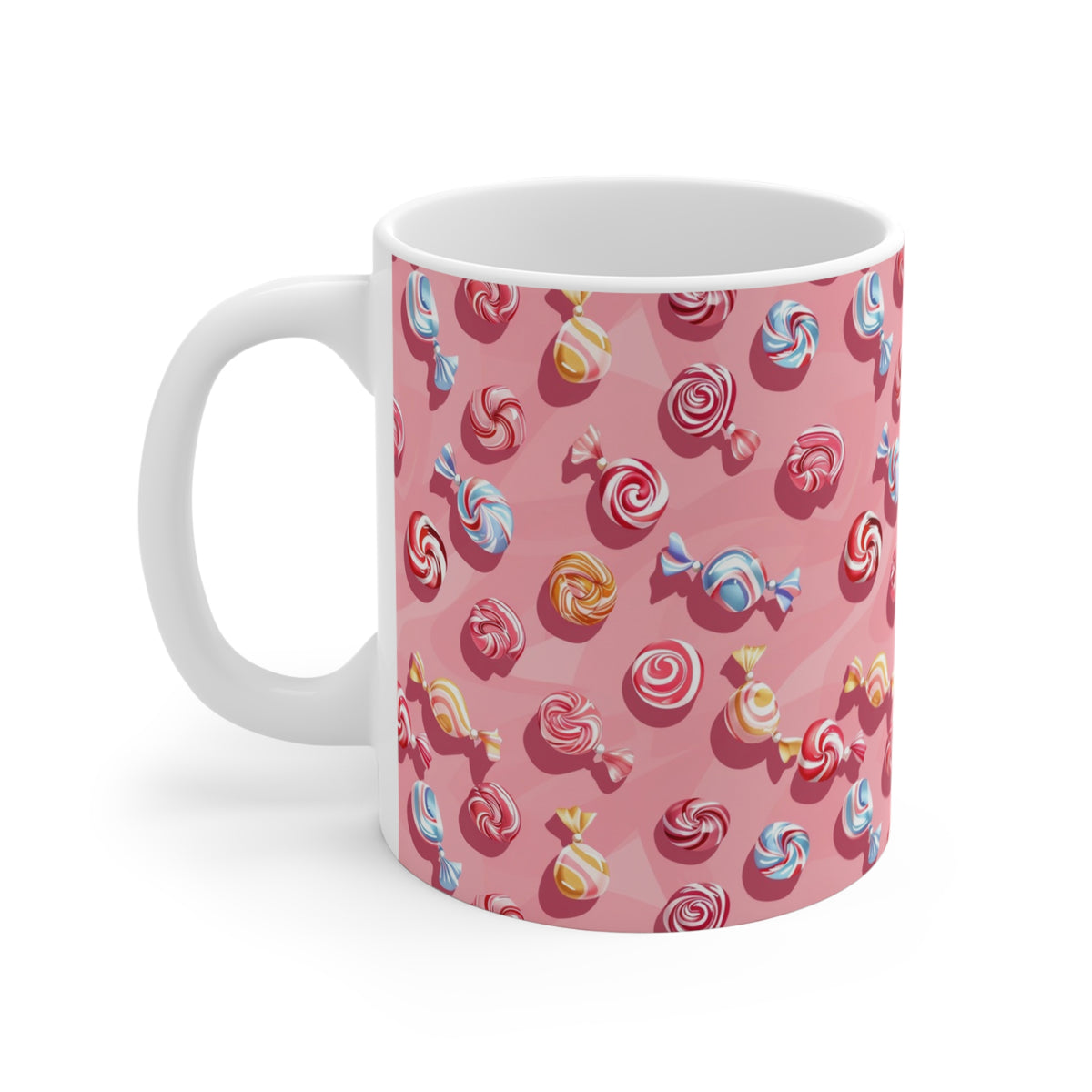 Colorful All-Over Candy Theme Coffee Mug Fun Ceramic Drinkware 191