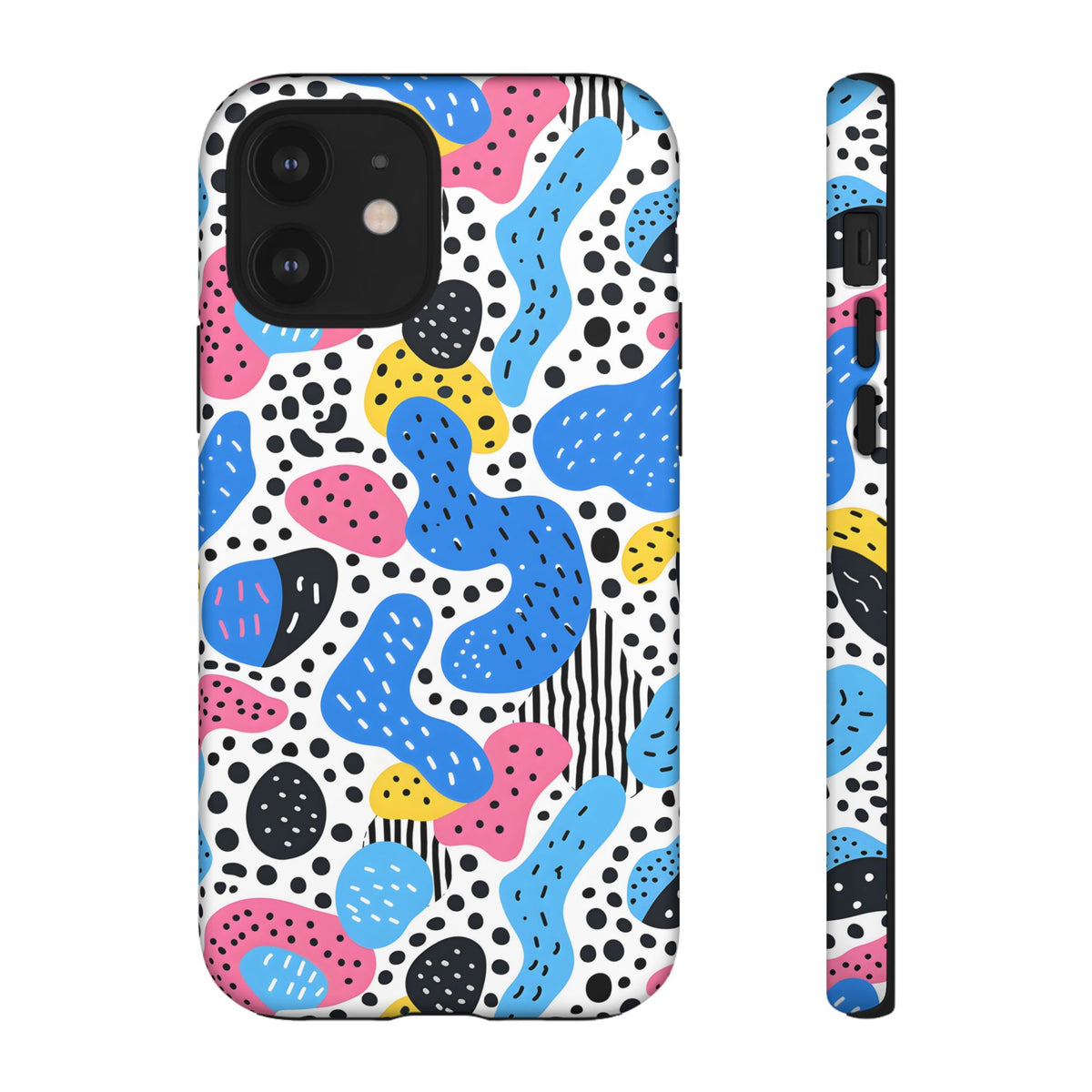 Abstract Baby Blue Memphis Design Phone Case – Sleek and Contemporary Artistry 2