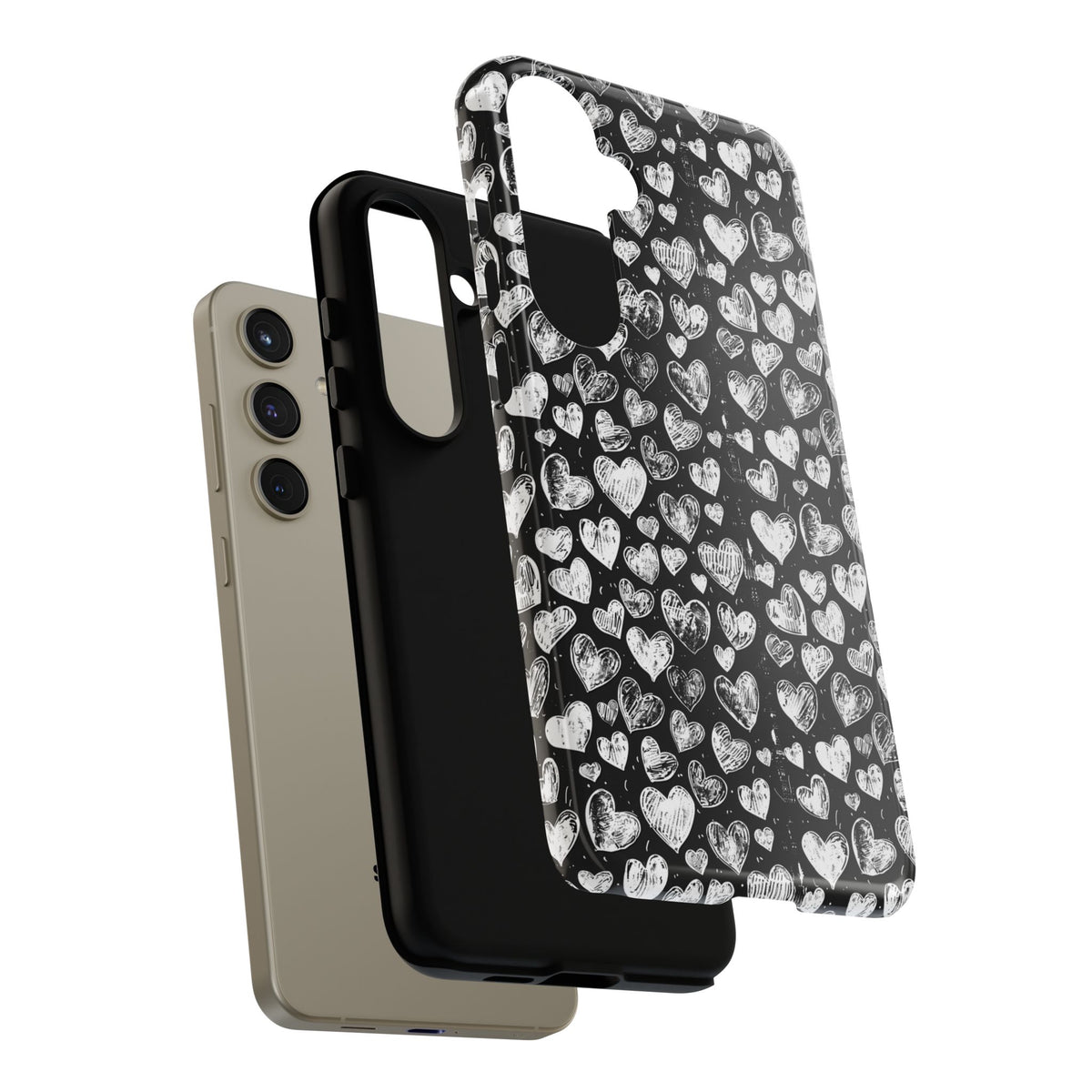 Heart Pattern Phone Case – Stylish & Loving Design for Your Device 815