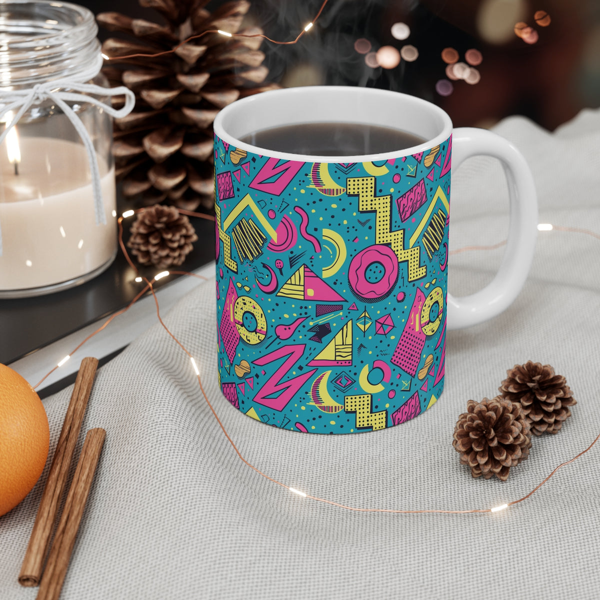 90s Retro Coffee Mug - Full Wrap Design 584