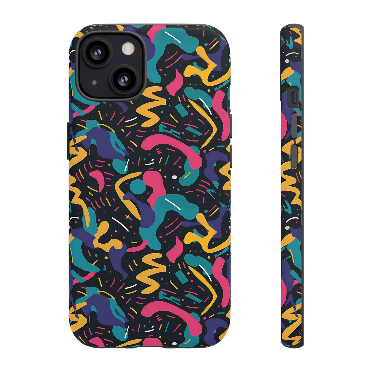 90s Themed Seamless Pattern Phone Case – Embrace Retro Style and Protection 235