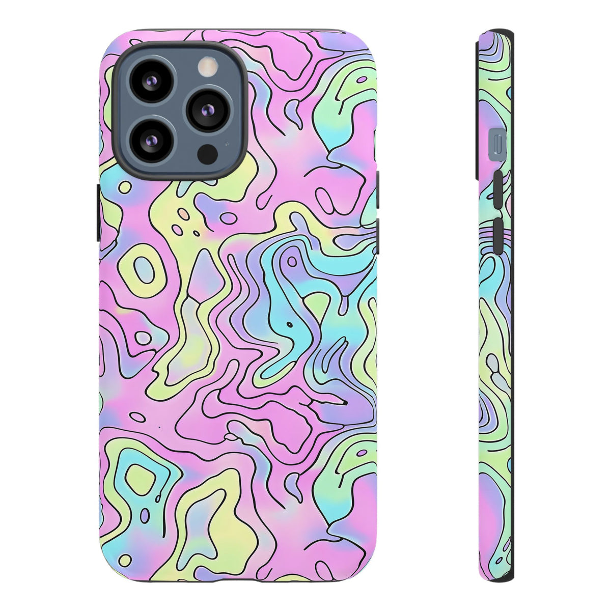 Abstract Pastel Waves and Wavy Lines Phone Case – Elegant and Modern Phone Cover 2