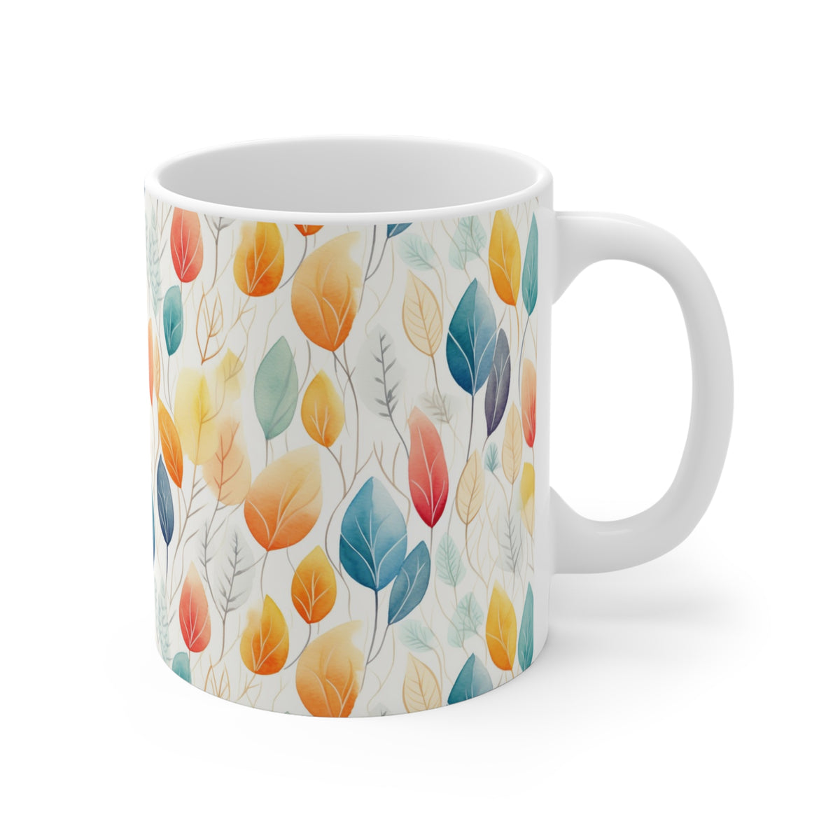 Various Watercolor Design All Over Coffee Mug – Unique Artistic Ceramic Coffee Cup 149