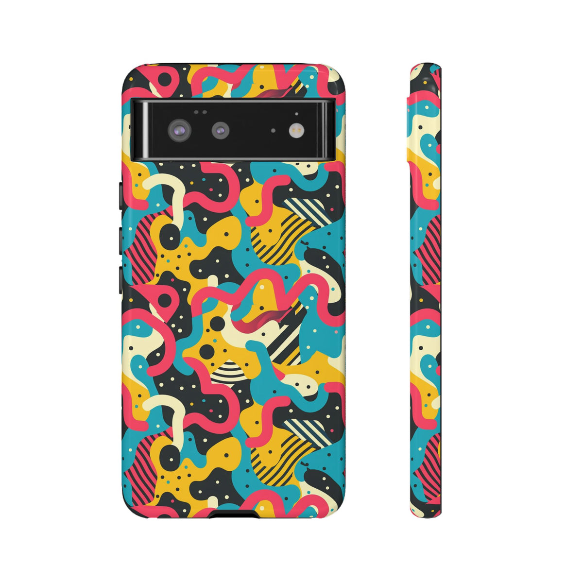 90s Themed Seamless Pattern Phone Case – Embrace Retro Style and Protection 238