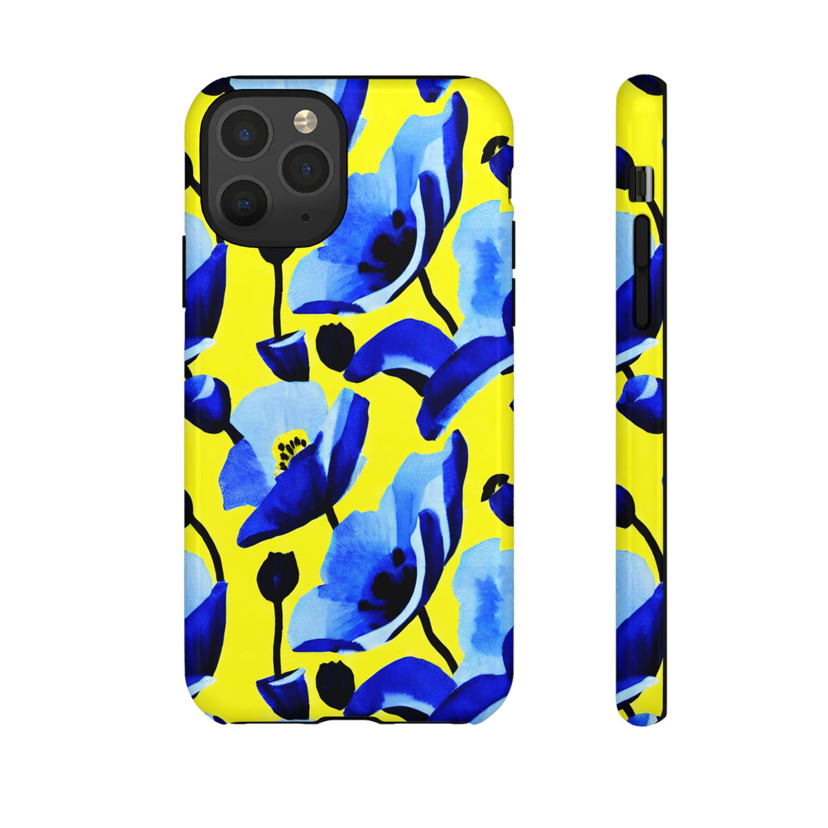 Vibrant Blue Floral Phone Case – A Perfect Fusion of Style and Protection