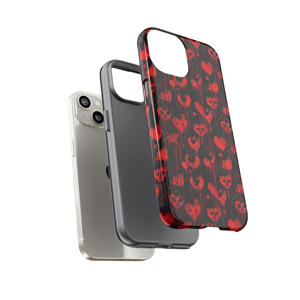 Heart Pattern Phone Case – Stylish & Loving Design for Your Device 825