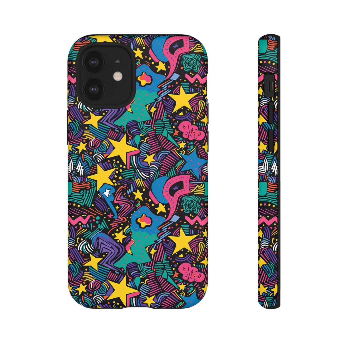 90s Themed Seamless Pattern Phone Case – Embrace Retro Style and Protection 227