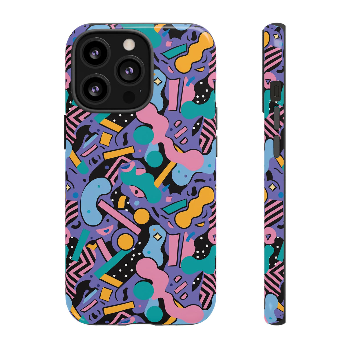 90s Themed Seamless Pattern Phone Case – Embrace Retro Style and Protection 234