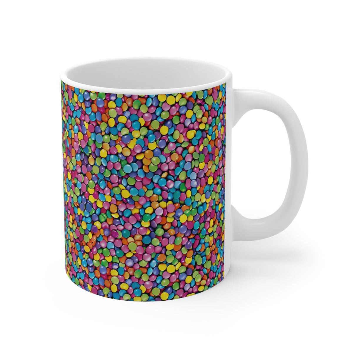 Colorful All-Over Candy Theme Coffee Mug Fun Ceramic Drinkware 326