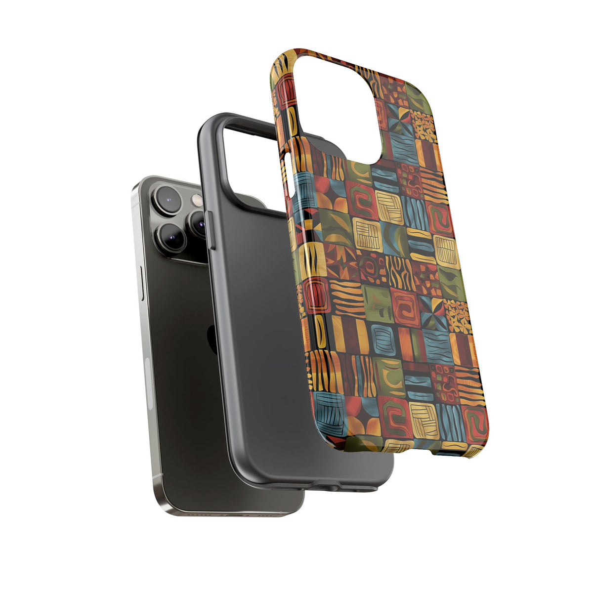 Stylish African Pattern Phone Case – Unique and Vibrant Protection 075