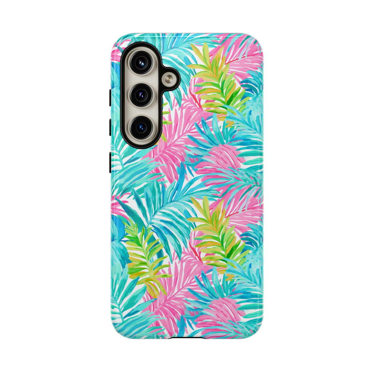 Vibrant Summer Leaves Phone Case – Colorful & Durable Summer Design