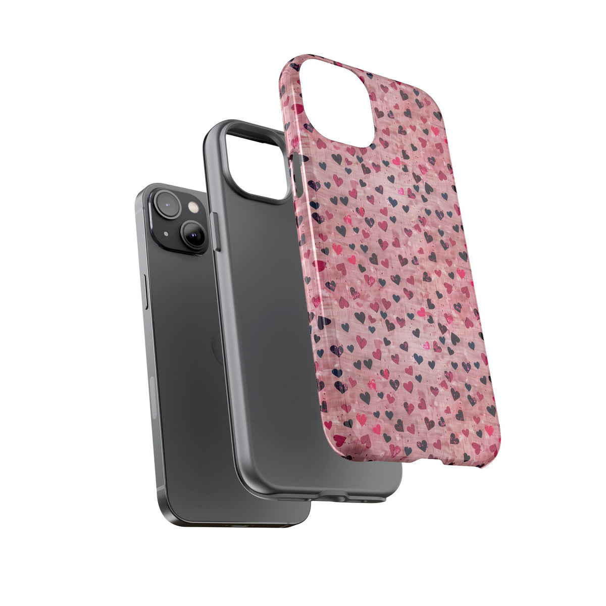 Heart Pattern Phone Case – Stylish & Loving Design for Your Device 229