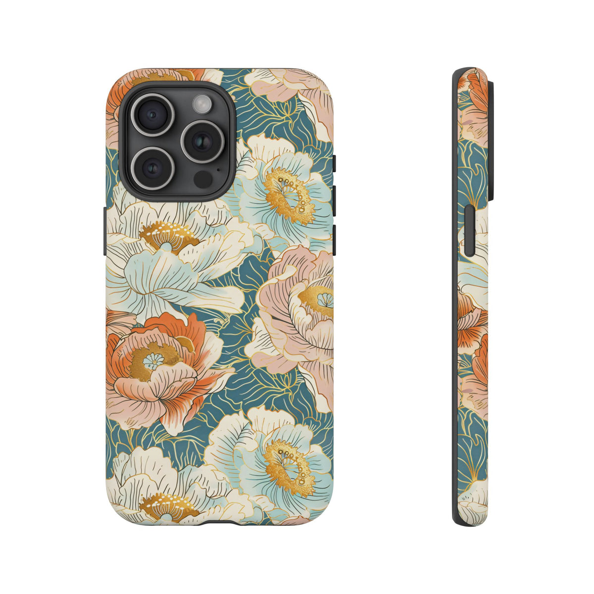 Japanese Blossom Asian Floral Design Phone Case – Elegant Floral Phone Cover 3