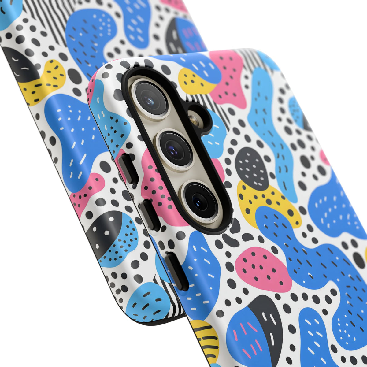 Abstract Baby Blue Memphis Design Phone Case – Sleek and Contemporary Artistry 2