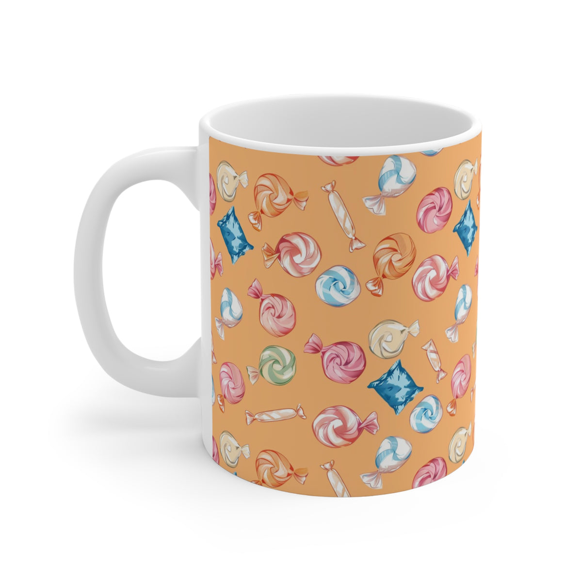 Colorful All-Over Candy Theme Coffee Mug Fun Ceramic Drinkware 315