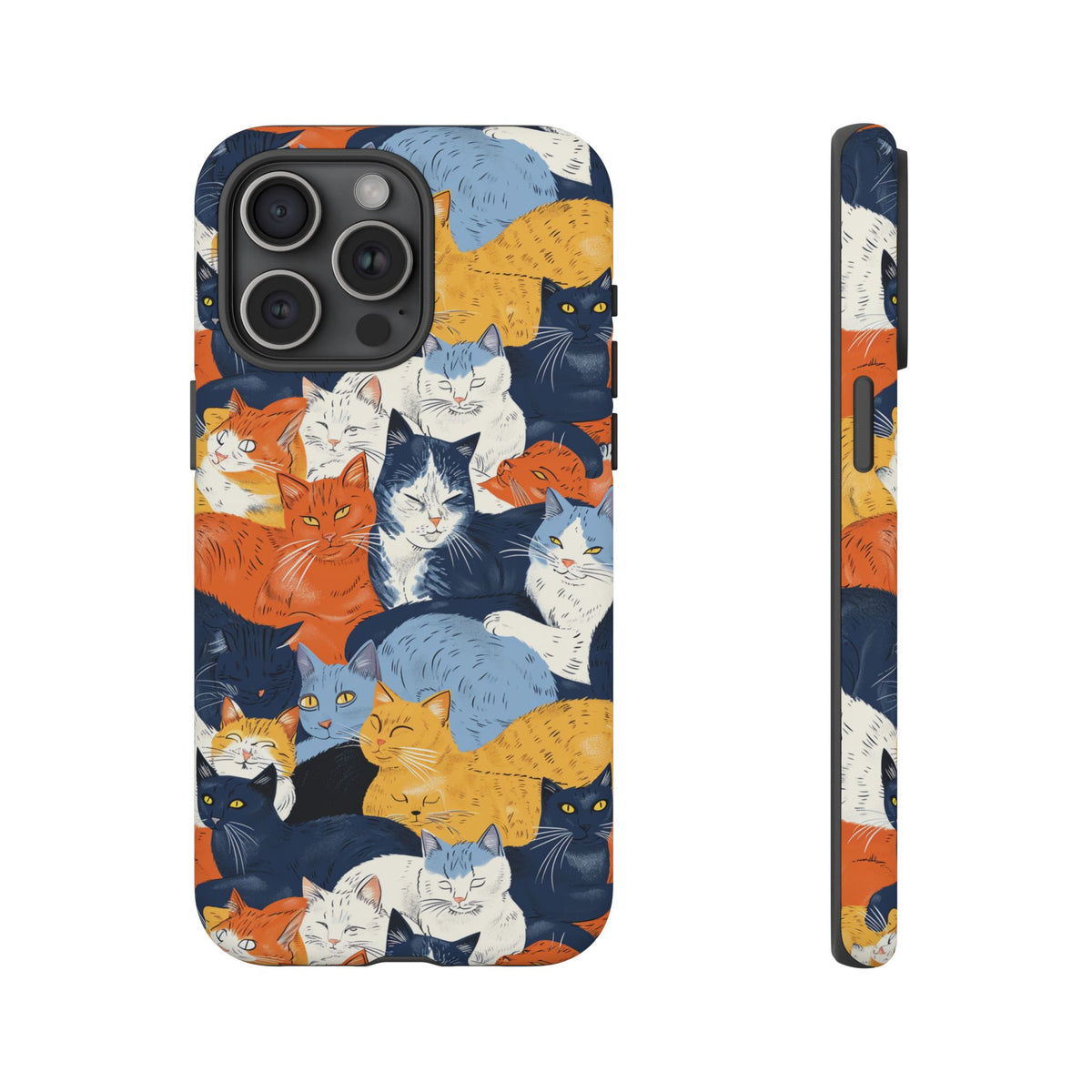 Seamless Cat Pattern Design Phone Case – Playful and Stylish Cat-Themed Phone Cover