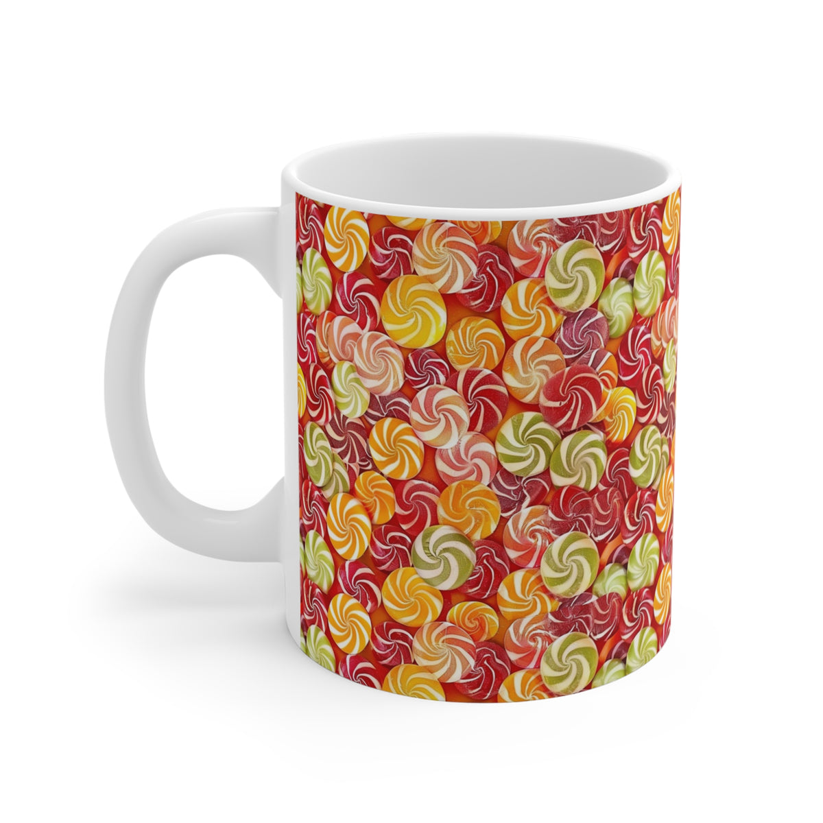 Colorful All-Over Candy Theme Coffee Mug Fun Ceramic Drinkware 179