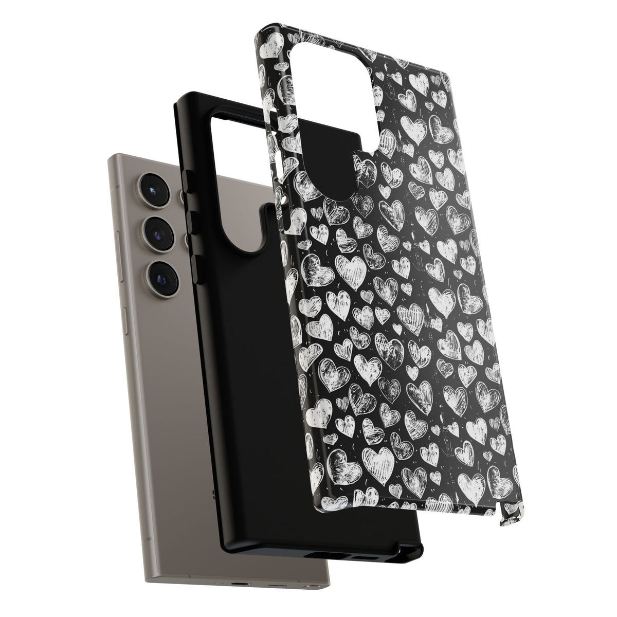 Heart Pattern Phone Case – Stylish & Loving Design for Your Device 815