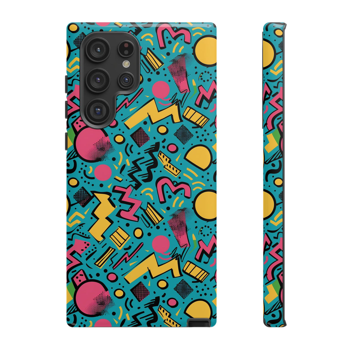 90s Themed Seamless Pattern Phone Case – Embrace Retro Style and Protection 253