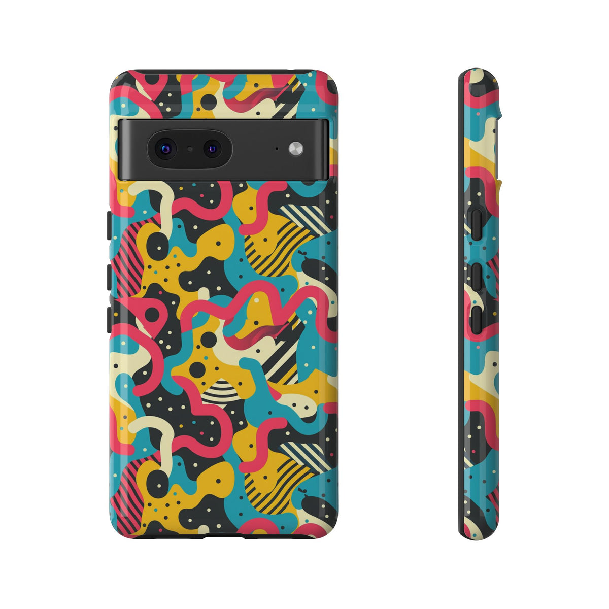 90s Themed Seamless Pattern Phone Case – Embrace Retro Style and Protection 238