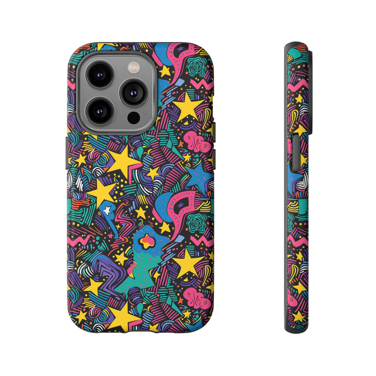 90s Themed Seamless Pattern Phone Case – Embrace Retro Style and Protection 227