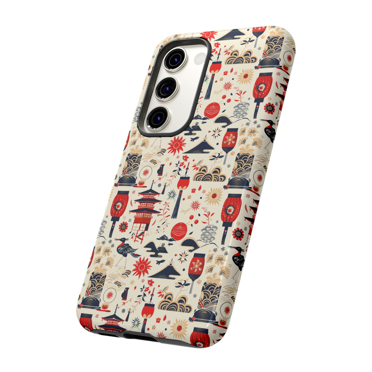 Japanese Pattern Phone Case – Elegant & Timeless Design for Your Phone 024