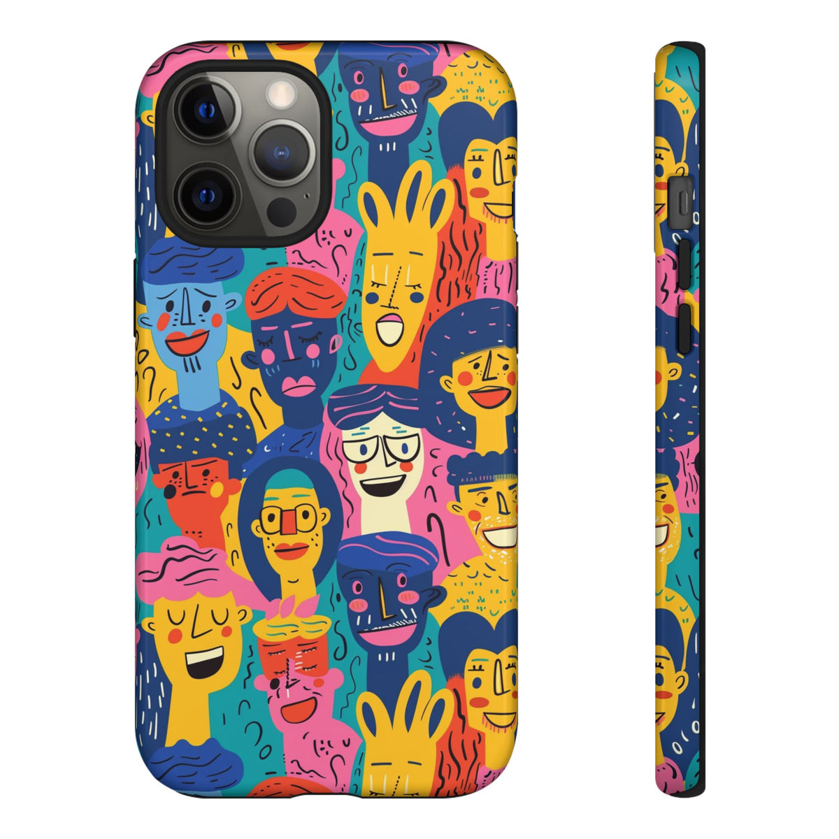 Happy Faces Phone Case – Joyful and Cheerful Design for a Bright Look 6