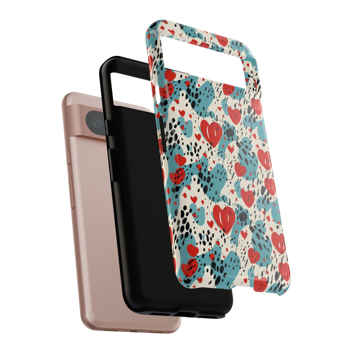 Heart Pattern Phone Case – Stylish & Loving Design for Your Device 822