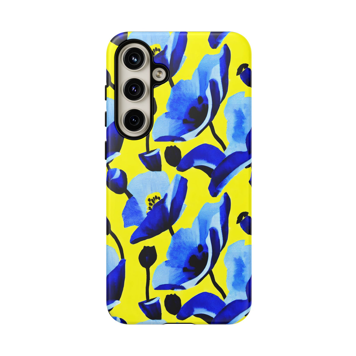 Vibrant Blue Floral Phone Case – A Perfect Fusion of Style and Protection