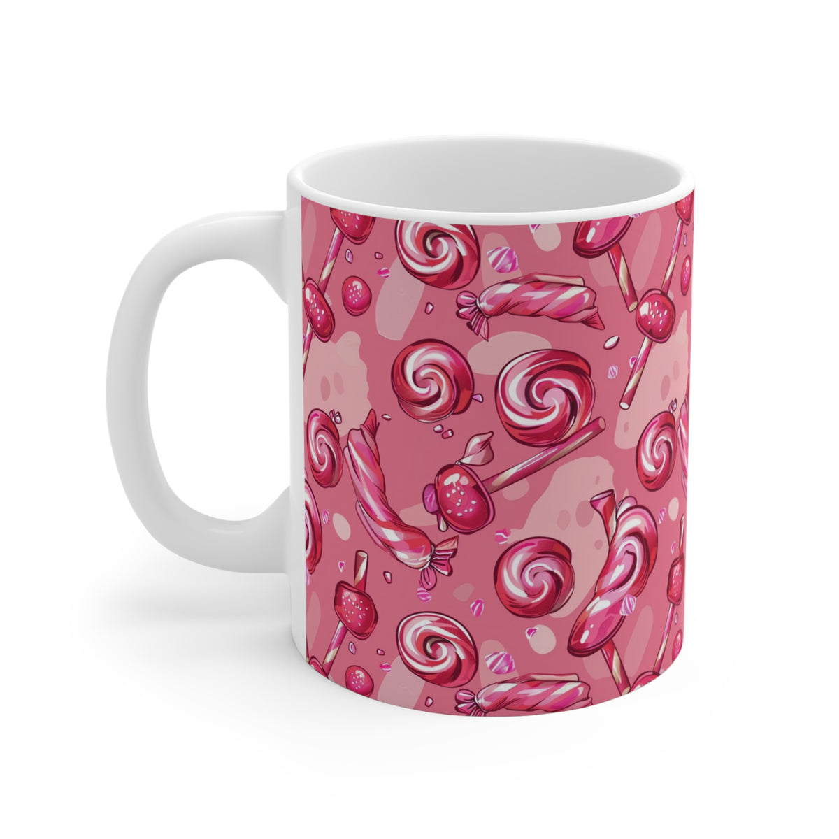 Colorful All-Over Candy Theme Coffee Mug Fun Ceramic Drinkware 028