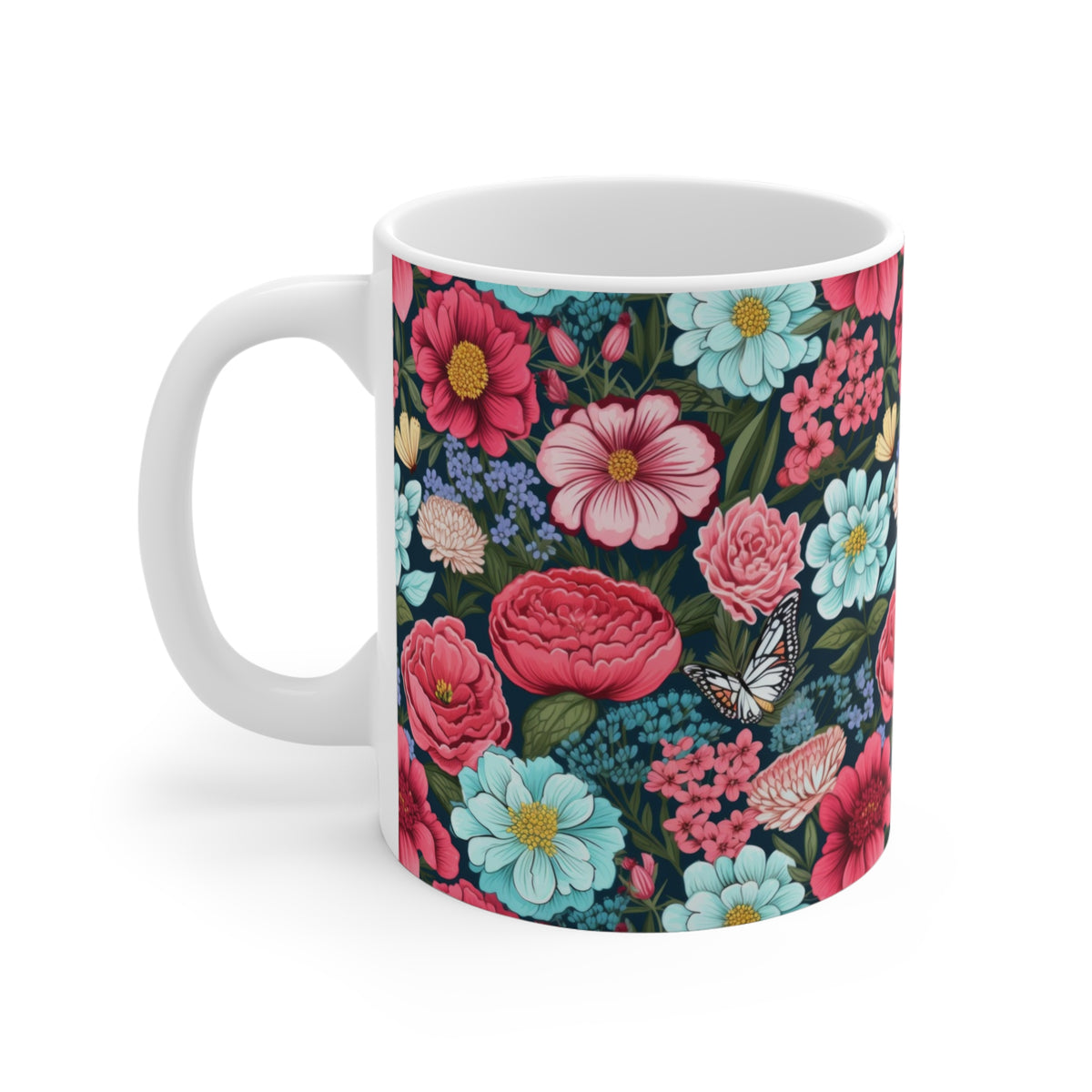 Floral Garden Pattern Coffee Mug – A Must-Have for Nature Enthusiasts    (3)