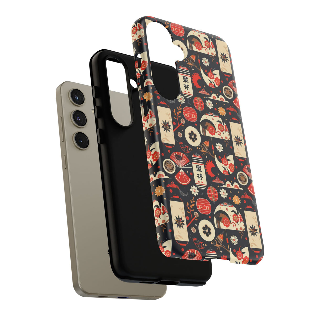 Japanese Pattern Phone Case – Elegant & Timeless Design for Your Phone 069