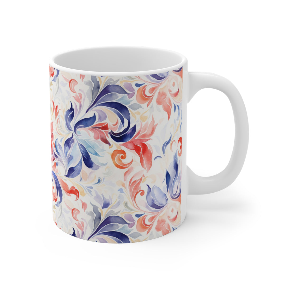 Various Watercolor Design All Over Coffee Mug – Unique Artistic Ceramic Coffee Cup 119