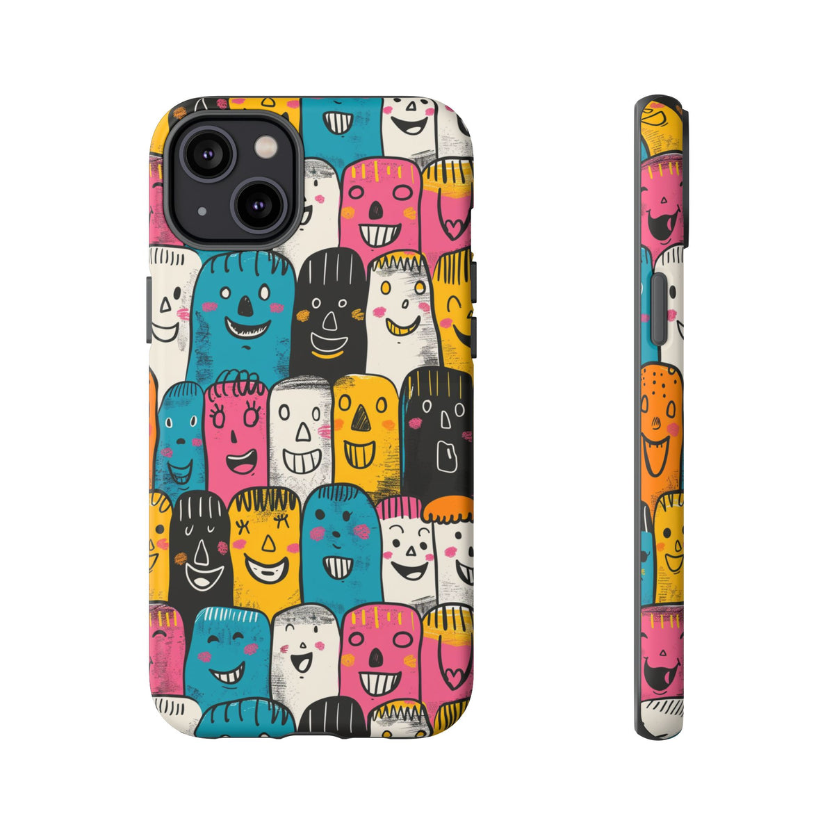 Happy Faces Phone Case – Joyful and Cheerful Design for a Bright Look 5