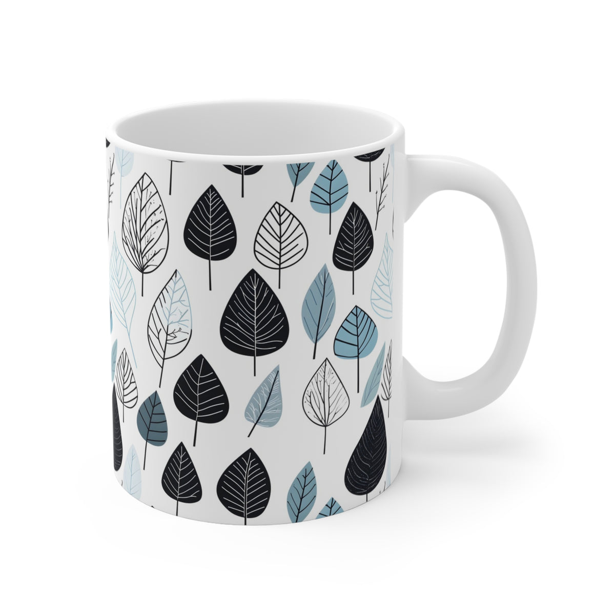 Botanical Foliage Autumn Leaf Pattern Coffee Cup  (4)