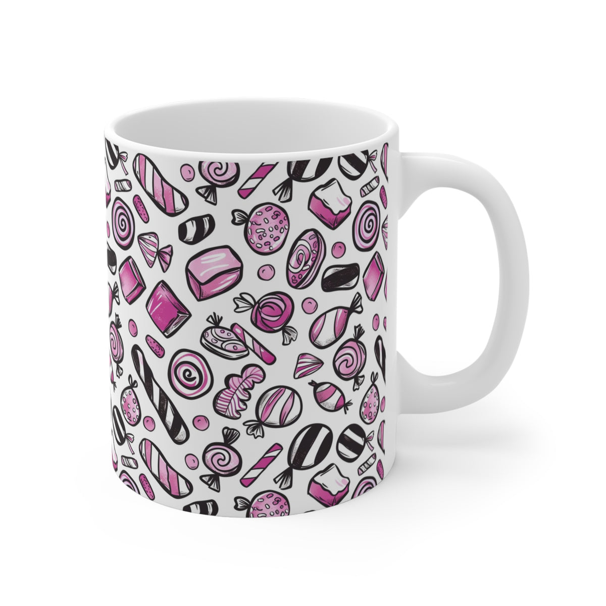 Colorful All-Over Candy Theme Coffee Mug Fun Ceramic Drinkware 124