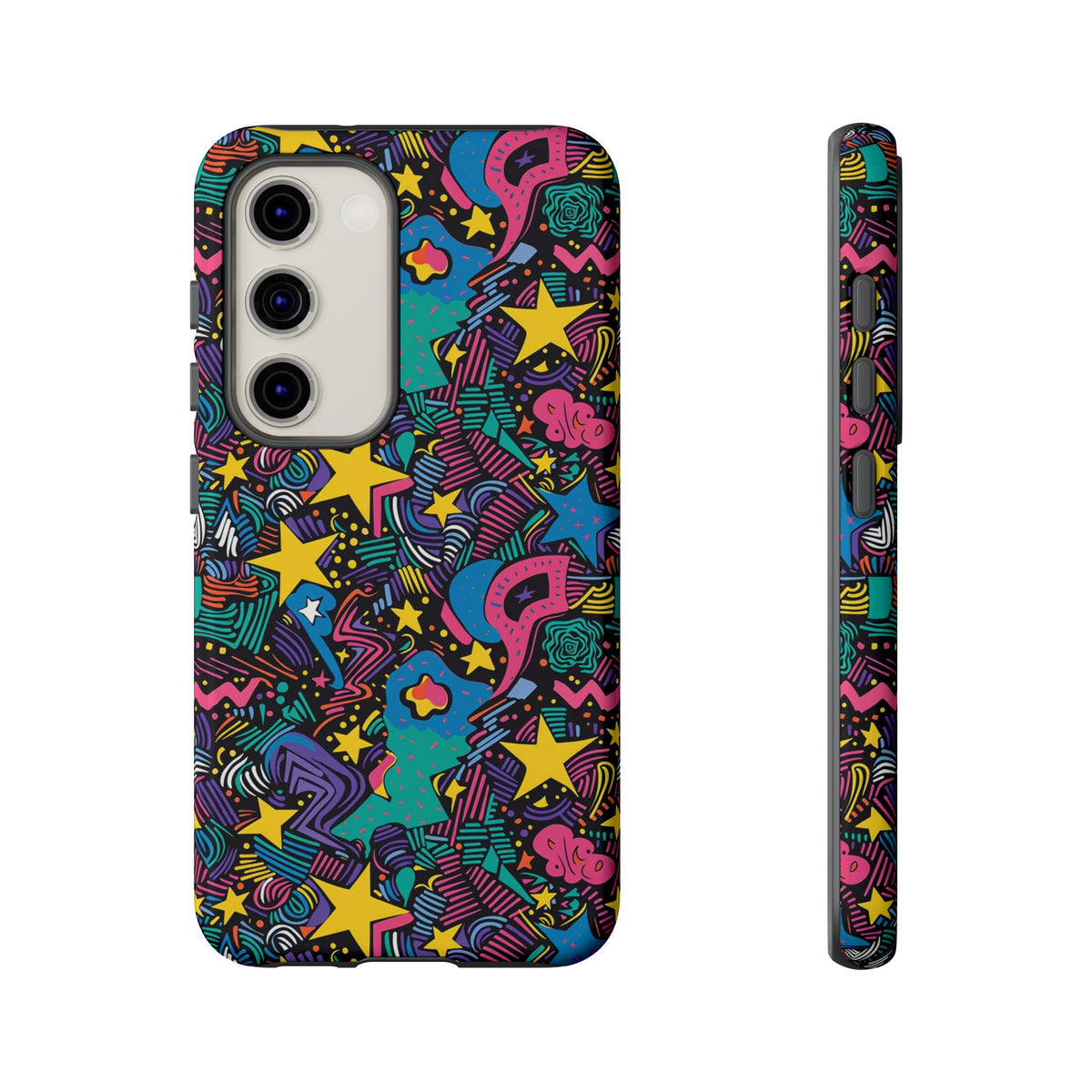 90s Themed Seamless Pattern Phone Case – Embrace Retro Style and Protection 227