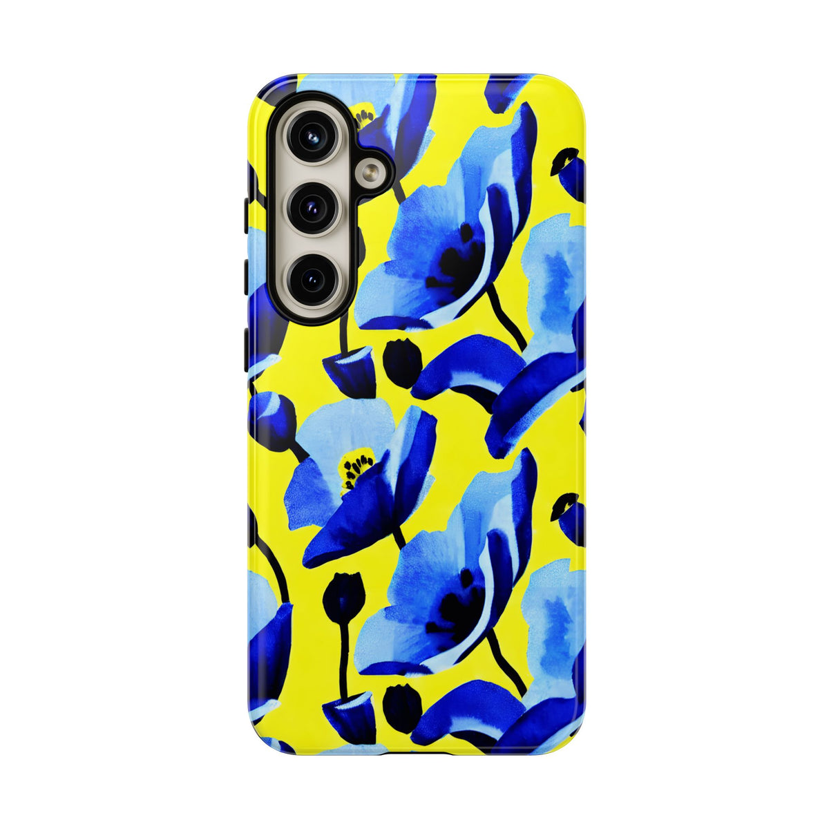 Vibrant Blue Floral Phone Case – A Perfect Fusion of Style and Protection