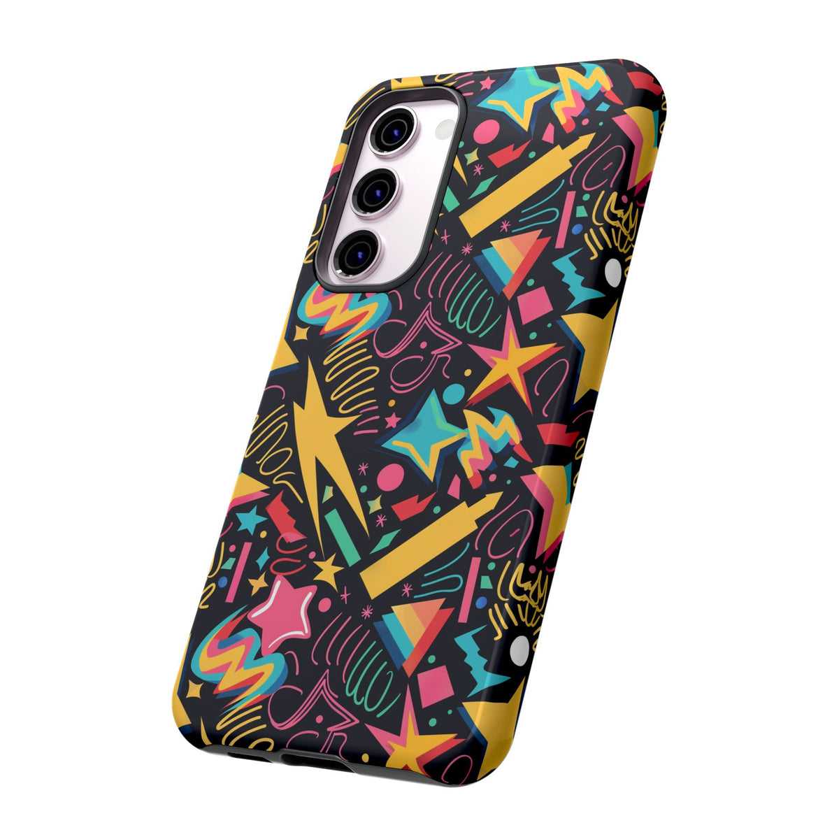 90s Themed Seamless Pattern Phone Case – Embrace Retro Style and Protection 232