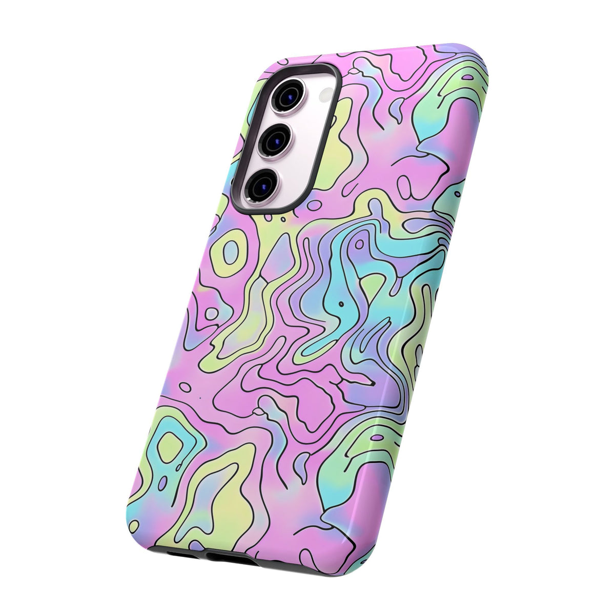 Abstract Pastel Waves and Wavy Lines Phone Case – Elegant and Modern Phone Cover 2