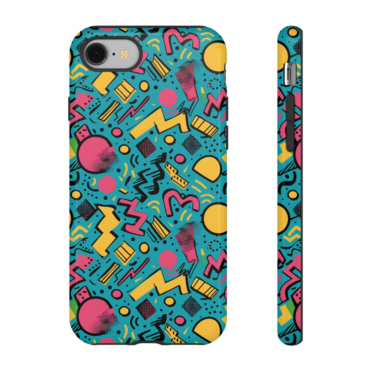 90s Themed Seamless Pattern Phone Case – Embrace Retro Style and Protection 253