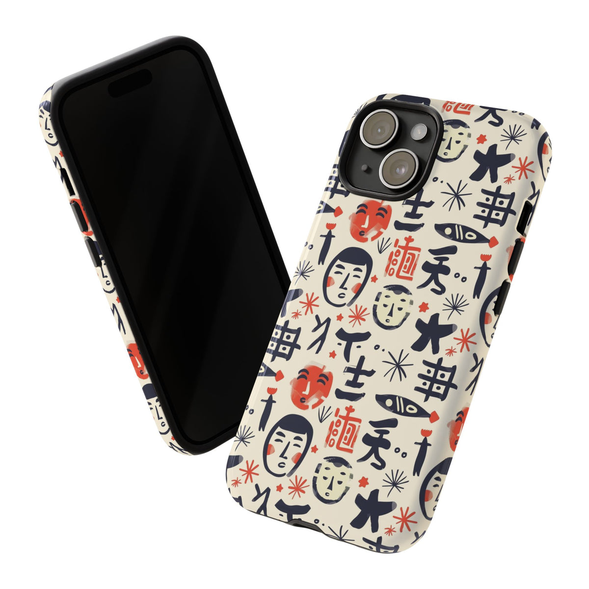 Japanese Pattern Phone Case – Elegant & Timeless Design for Your Phone 092