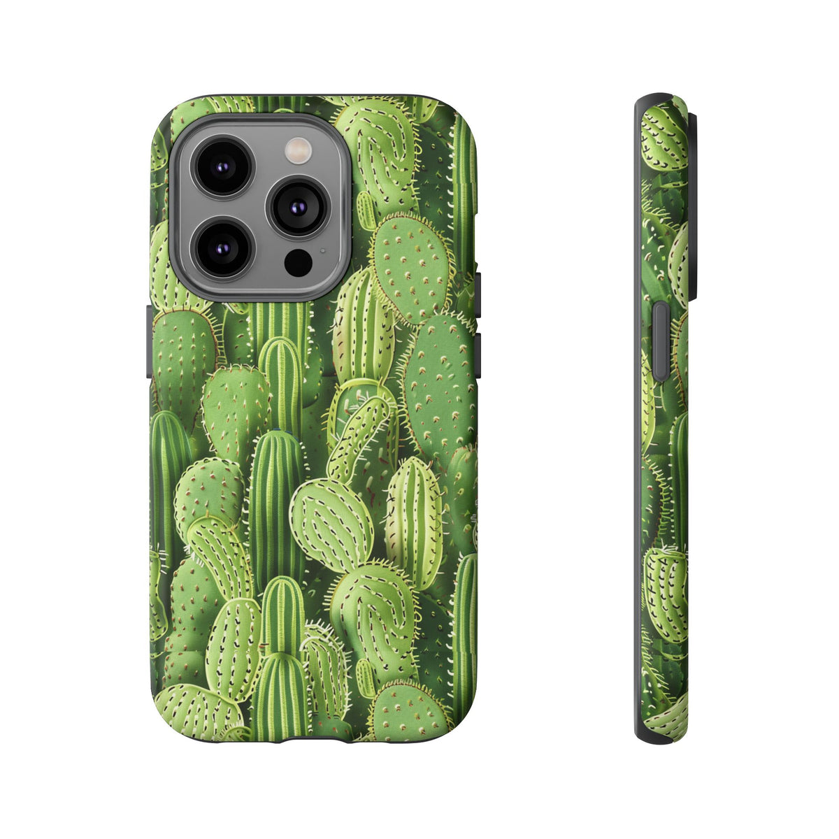 Cactus Embroidery Phone Case – Elegant and Unique Handcrafted Cactus Design