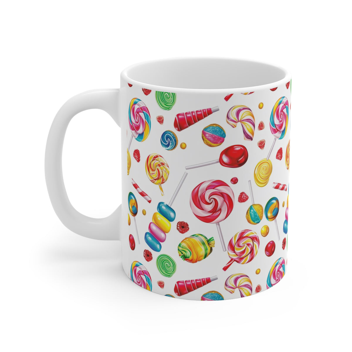 Colorful All-Over Candy Theme Coffee Mug Fun Ceramic Drinkware 295